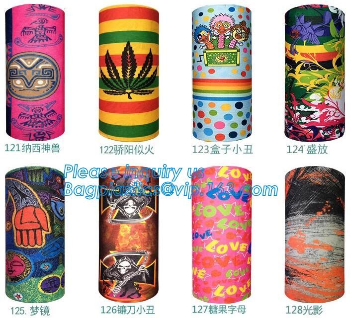 multi choice women head scarf printed colorful face mask custom logo/size bandana,Sport Strapping Seamless Custom Gaiter Whi