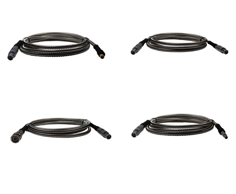Ultrasonic Transducer Cables Flexible Stainless Steel Protection Shielding