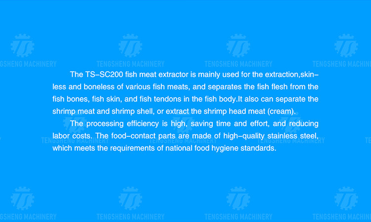 1.5KW Automatic Commercial Fish Extractor Machine Food Processor