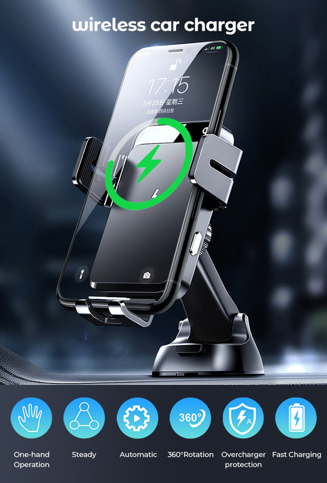 Three Way Automatic Adjustment Iphone Magnetic Car Mount With Sliding Cover