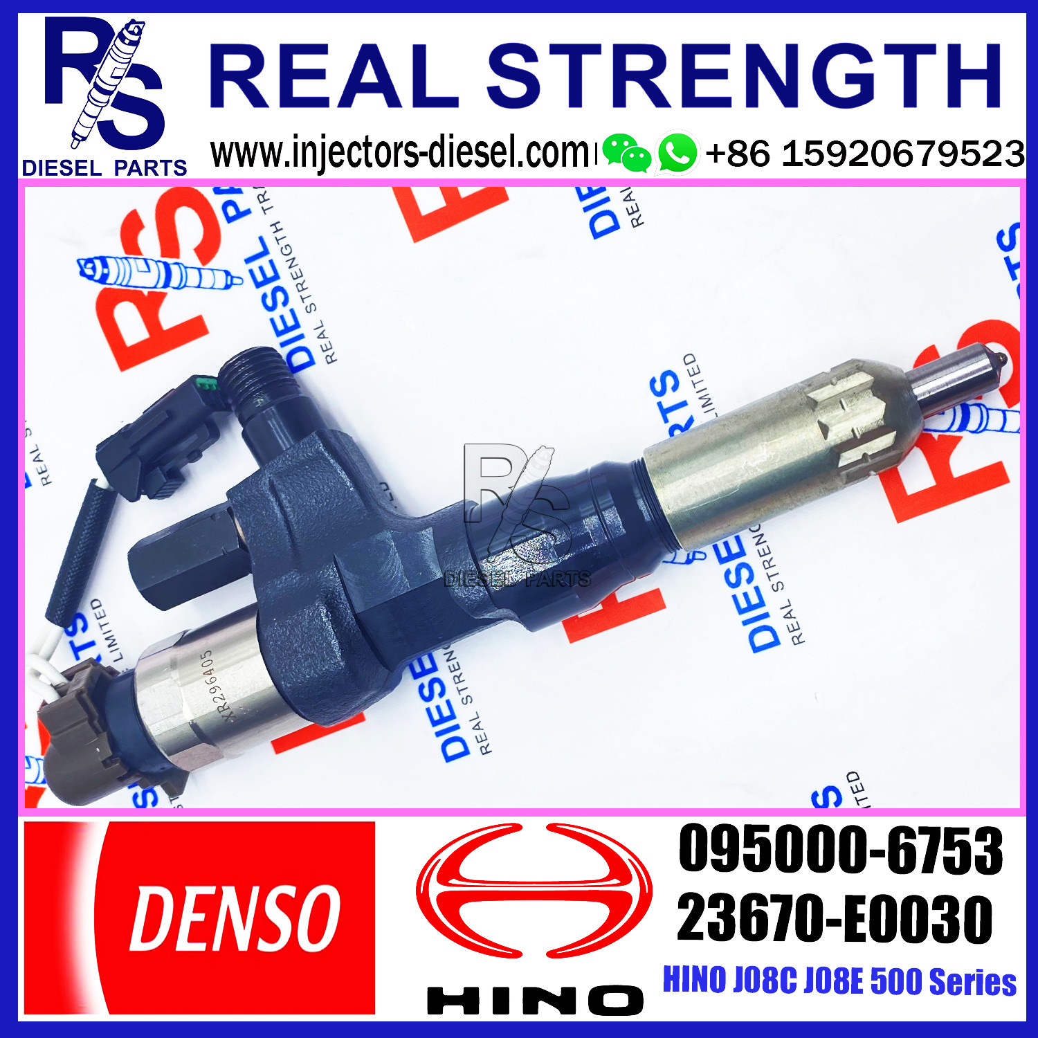 Common Rail Injector 295050-1170 095000-6750 095000-6753 for HINO J08E 23670-E0030 23670-E0031
