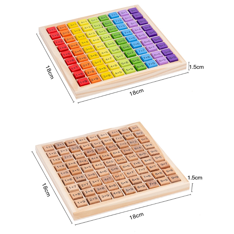 Montessori 0.59in 99 Number Wooden Math Toy Table Abacus Counting Toy