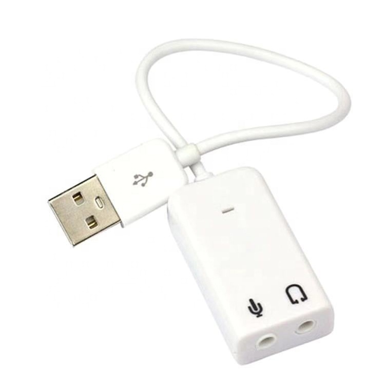 Plug and Play Audio Mic Studio USB External Sound Card Adapter Cable