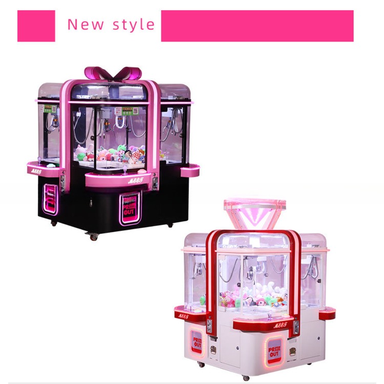 Dreamland 4 players catch boutique grab gift mini plush toy claw crane machine coin operated claw game machine