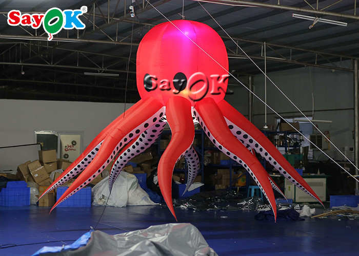 Event Hanging 3m Led Lighting Inflatable Octopus Tentacle