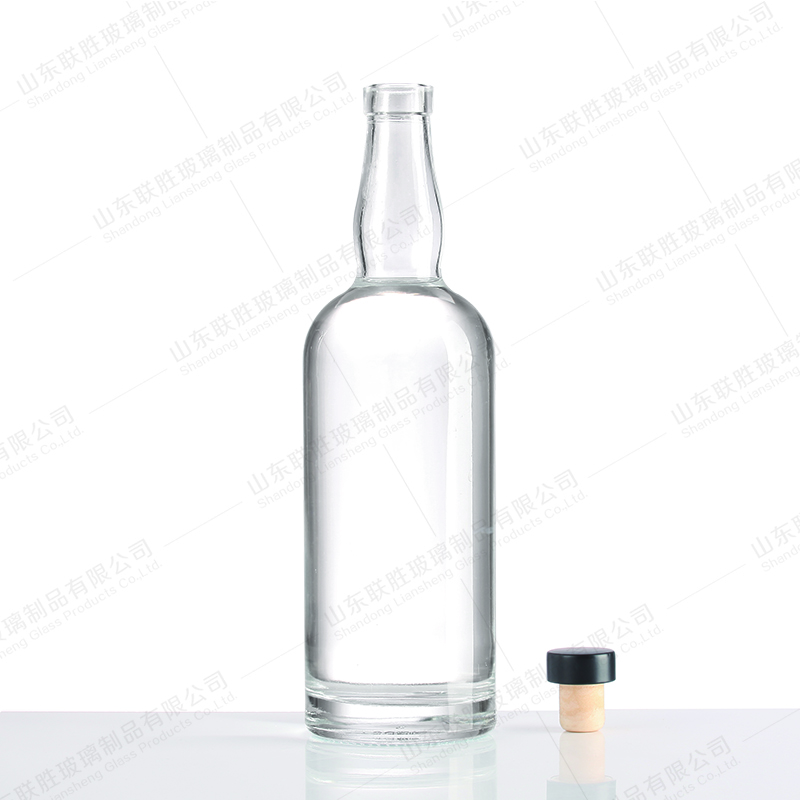 Flint Glass Bottles for Whiskey Gin Rum Vodka Brandy in Various Sizes and Capacities