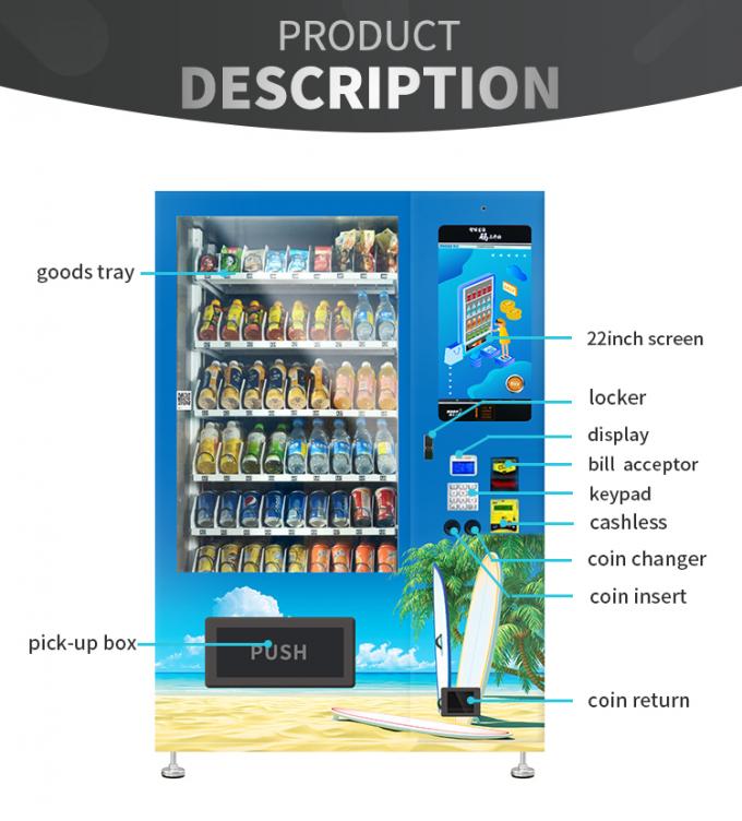 Energy Efficient Drinks Automatic Vending Machine With Cooling System 2-20â