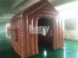China Small Inflatable House Tent  Blow Up Log Cabin Tent Fire Resistance on sale