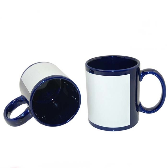 Blank 11oz Ceramic Sublimation Coloured Mugs Two Tone Design Microwave Safe