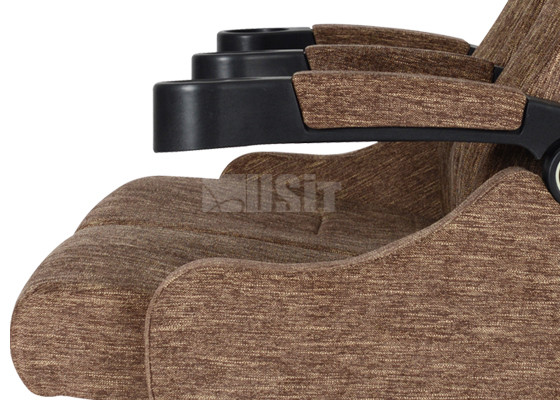 Acrylic Fabric Fixed Leg Commercial Theater Seating 90 Upward Degree Movable Amrest Design
