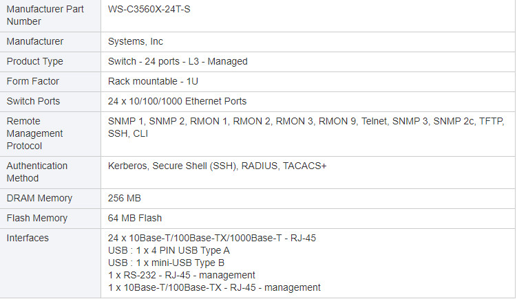 Original Cisco WS-C3560X-24P-L Layer-3 Gigabit Ethernet switch with 24-port POE network switch