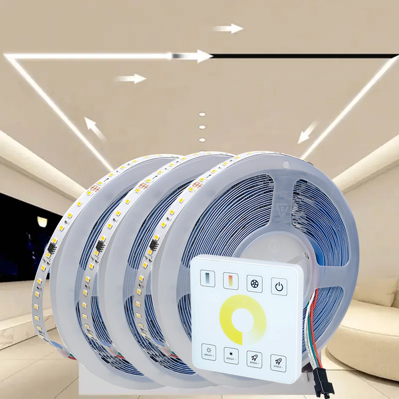 3- Running Water Flowing 12v24v 8mm 120leds 6500K White Electroplate SMD2835 Led Strip Light