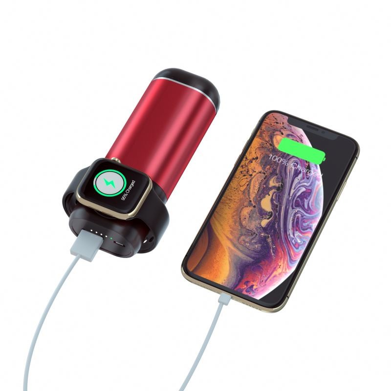 Mini Li Polymer Portable Wireless Charger 5200mah Power Bank For iWatch