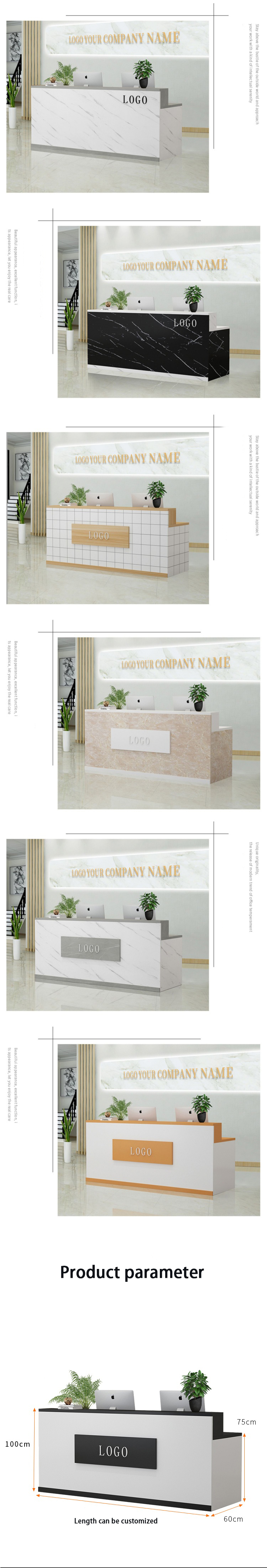 Stylistic Reception Room Table for Beauty Salon and Retail Checkout Counter