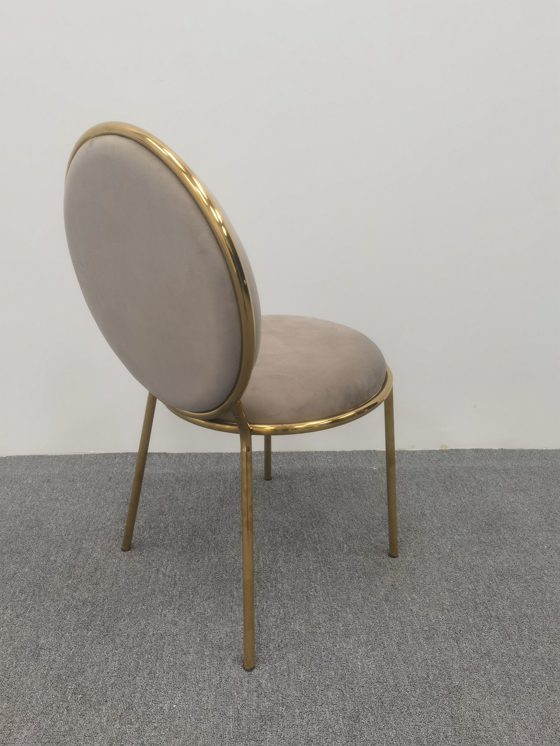 Brown velvet dining chair round Back Chair cheap round dining table and chairs