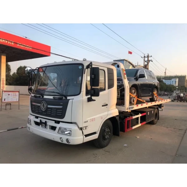 Dongfeng Flatbed Wrecker Truck 3tons 4tons With 3ton Lifting Weight