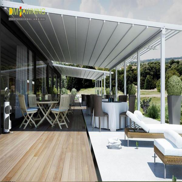 Aluminum Pergola Awning Kits Motorized Retractable Roof Polyester Acrylic
