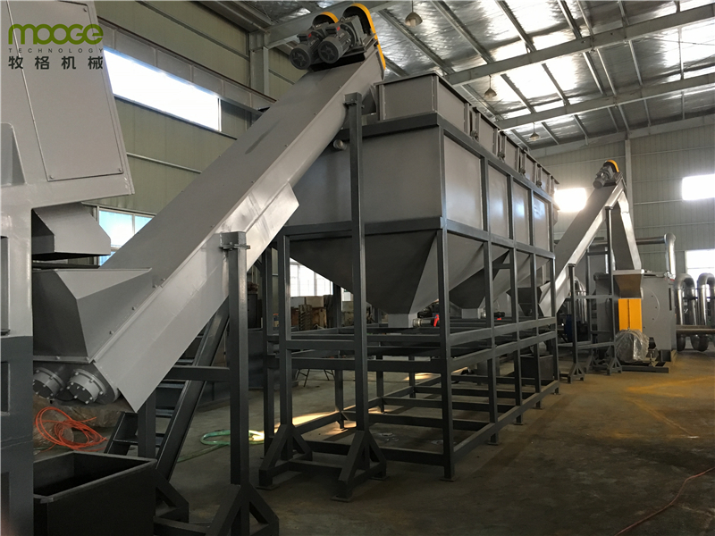 HDPE Waste Film Recycling Line Agricultural 3000kg/H LDPE Machine