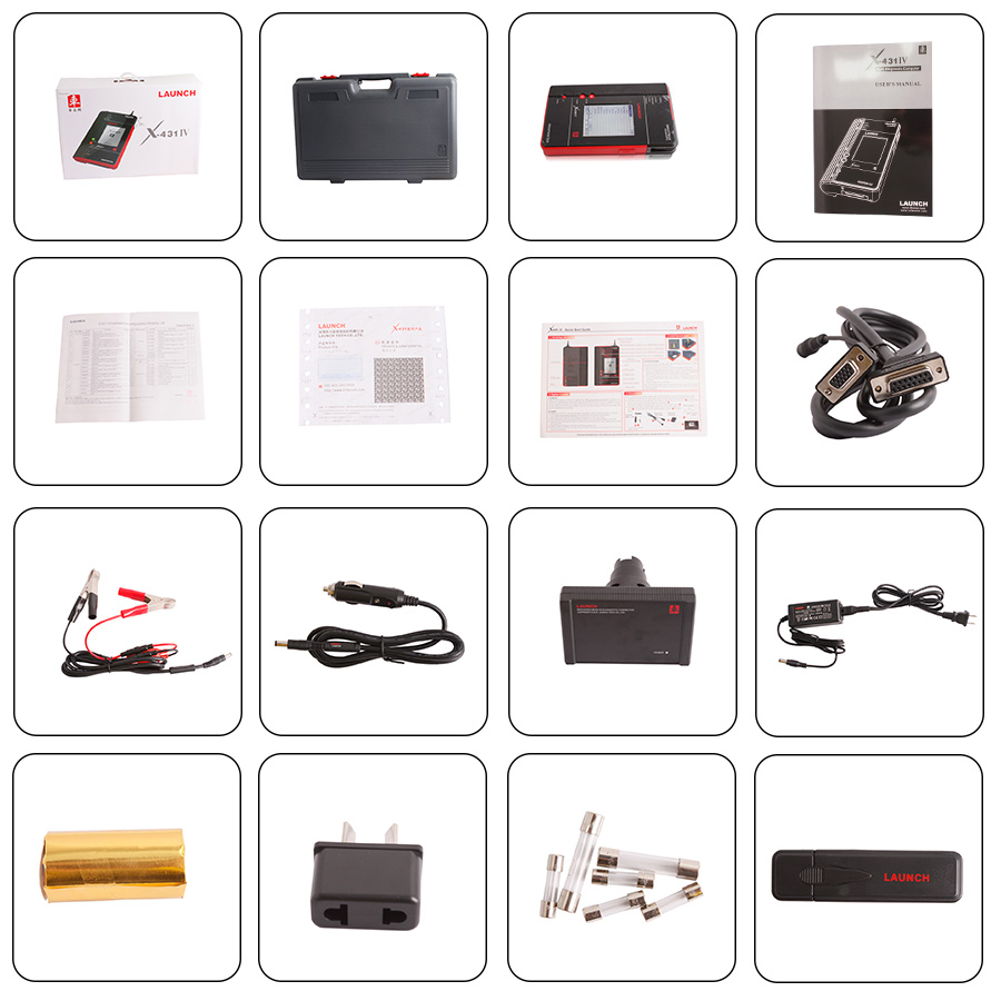 Launch X431 IV auto scanner package details