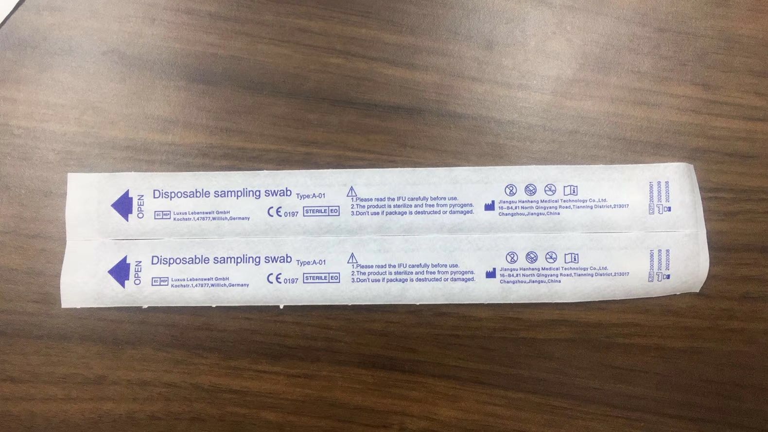 3.5cm Break Point Otolaryngology Throat Swab Stick