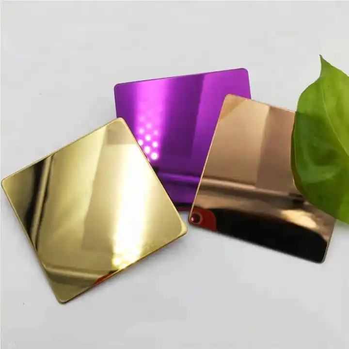 201 316 Gold Mirror Decorative Stainless Steel Sheet 2440mm Length