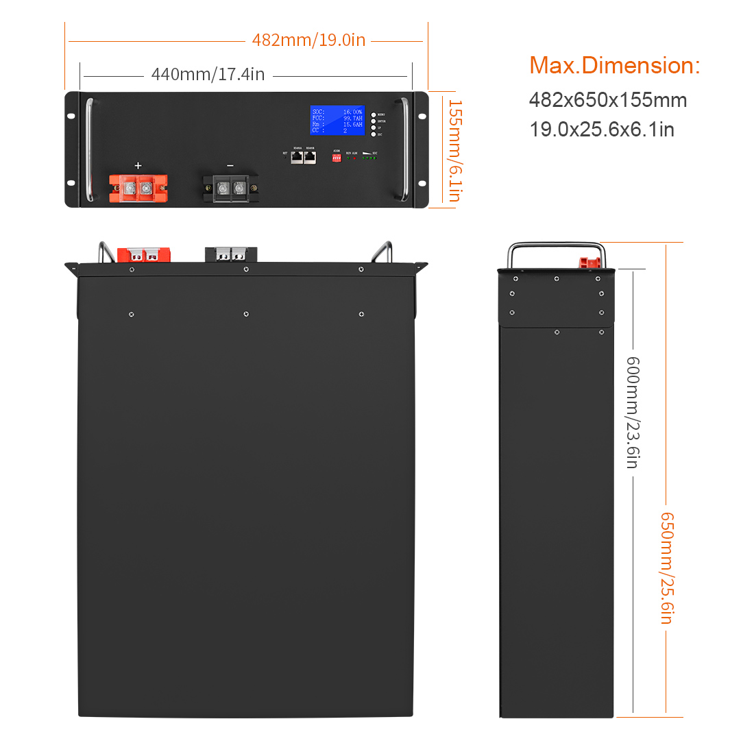 51.2V 50Ah 200Ah 100Ah 48v 300ah Lifepo4 Battery Household Energy Storage Battery