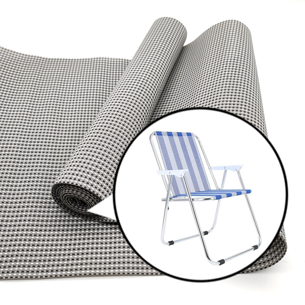 Weave Dark Gray Vinyl Woven Polyester Mesh B1 Fire Resistant