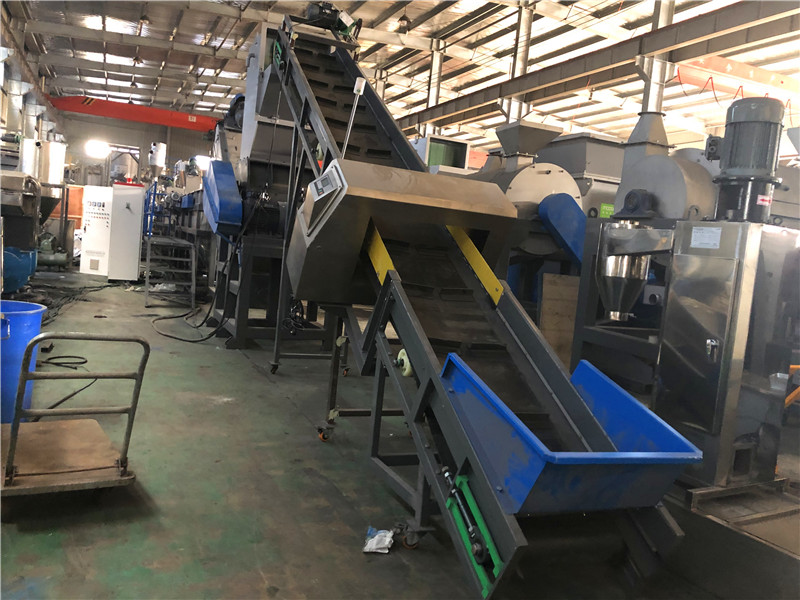 Rubber Modular Belt Conveyor For Plastic Recycling Machine 800mm