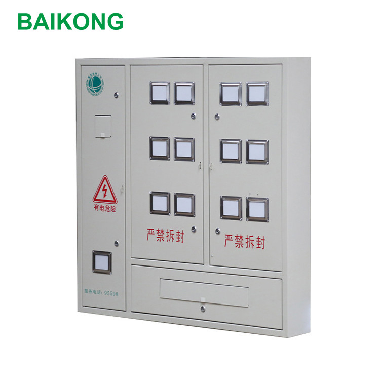 400A 6 Bit AC 3 Phase Meter Box Enclosure Rainproof Dust Proof