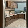 Buy cheap High Glossy Cabinet Acrylic Brown Color Kitchen Cabinets PVC Kitchen Cabinets from wholesalers