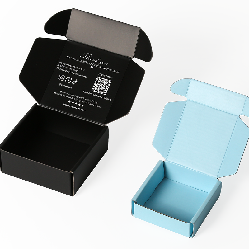 Custom Shipping Mailer Boxes Black Inside And Outside Lipstick Paper Box Packaging
