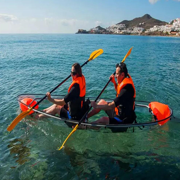 Double Seats PC Ocean Clear Plastic Kayak For Entertaiment Customized Color