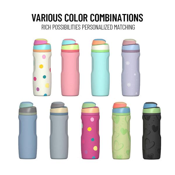 Bulk Custom 16oz Stainless Steel Vacuum Bottles W/Handle | FDA-Approved, BPA-Free, Commercial-Grade