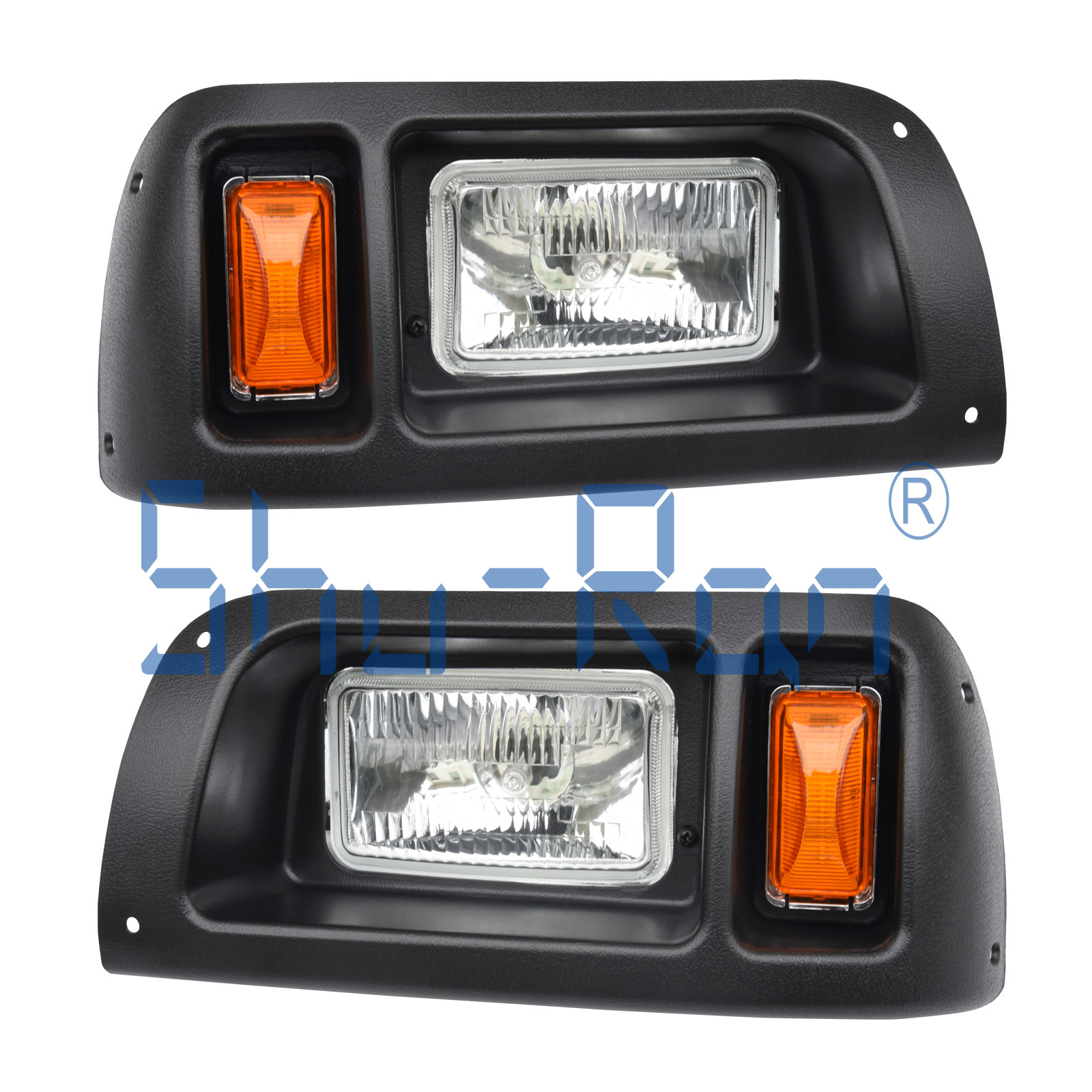 Golf Cart Halogen Headlight And LED Red Taillight Kit Compatible With Club Car DS
