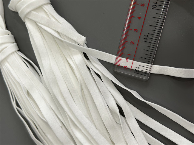 6mm 6.5mm 7mm 3 Ply Face Mask Flat Ear Loop White Cord Ear Tie Rope