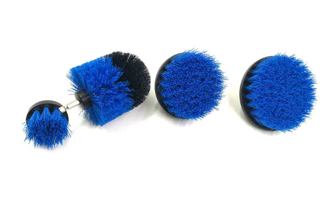 Bathroom Drill Scrub Brush White Long Bristle Tile And Grout Effortless