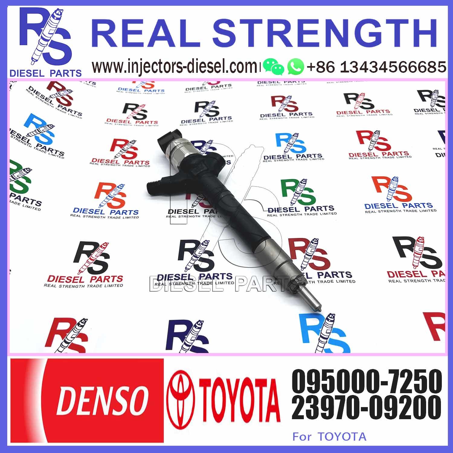 New Injector 0950007250 095000-7250 23670-0R160 23670-0R110 Diesel Injector DCRI107610 7250 for Toyota Avensis 2.2 D 2AD
