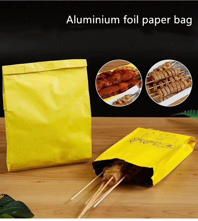 20gsm Aluminium Foil Laminated Takeaway Paper Bags