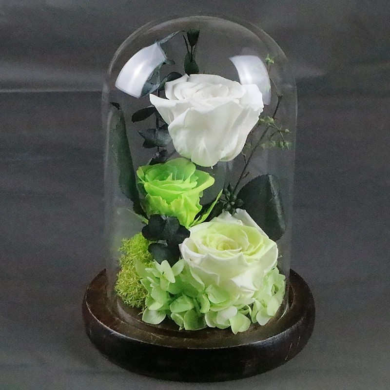 Beautiful Preserved Rose in Glass Dome enchanted roses arrangement for lover
