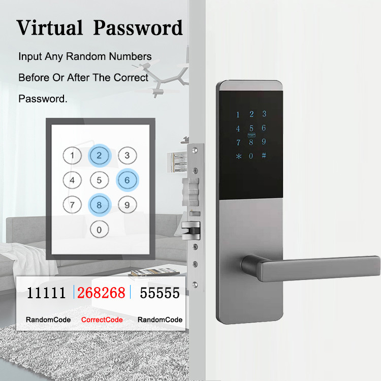 Aluminum Alloy Smart App Controlled Door Locks With Touch Keypad