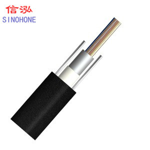 2-12 Core Outdoor Fiber Optic Cable Light Weight Water Blocking Material