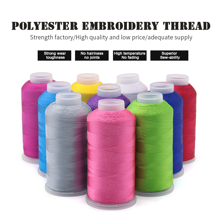 120g Net Weight 120D/2 High Strength Color Fastness Polyester Embroidery Thread for Spot