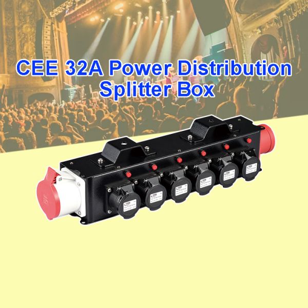 Nebula PB031 5P 32A CEE Robust Steel Power Distribution Unit Distro Box for Efficient Low Voltage Power Distribution