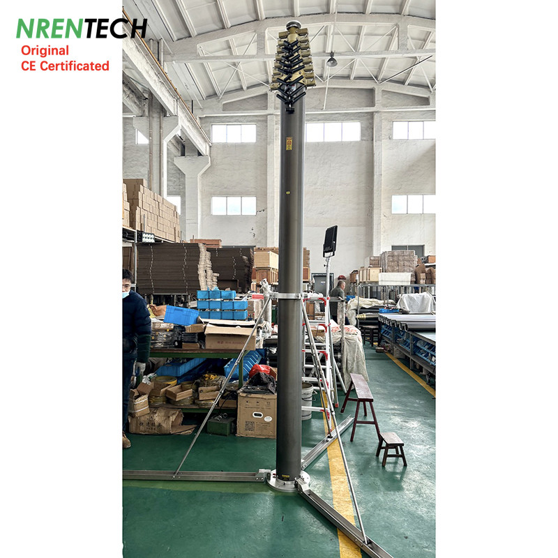 20m lockable pneumatic telescopic mast 30kg payloads-3.7m closed height-for antenna