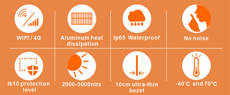 Brightness Waterproof IP65 Outdoor Digital Signage with Remote Management