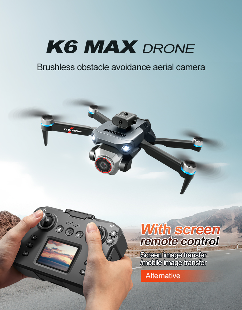 K6 Max Drone Wifi Foldable Remote Control Helicopter Perfect for Thrilling RC Dron Toy Gifts