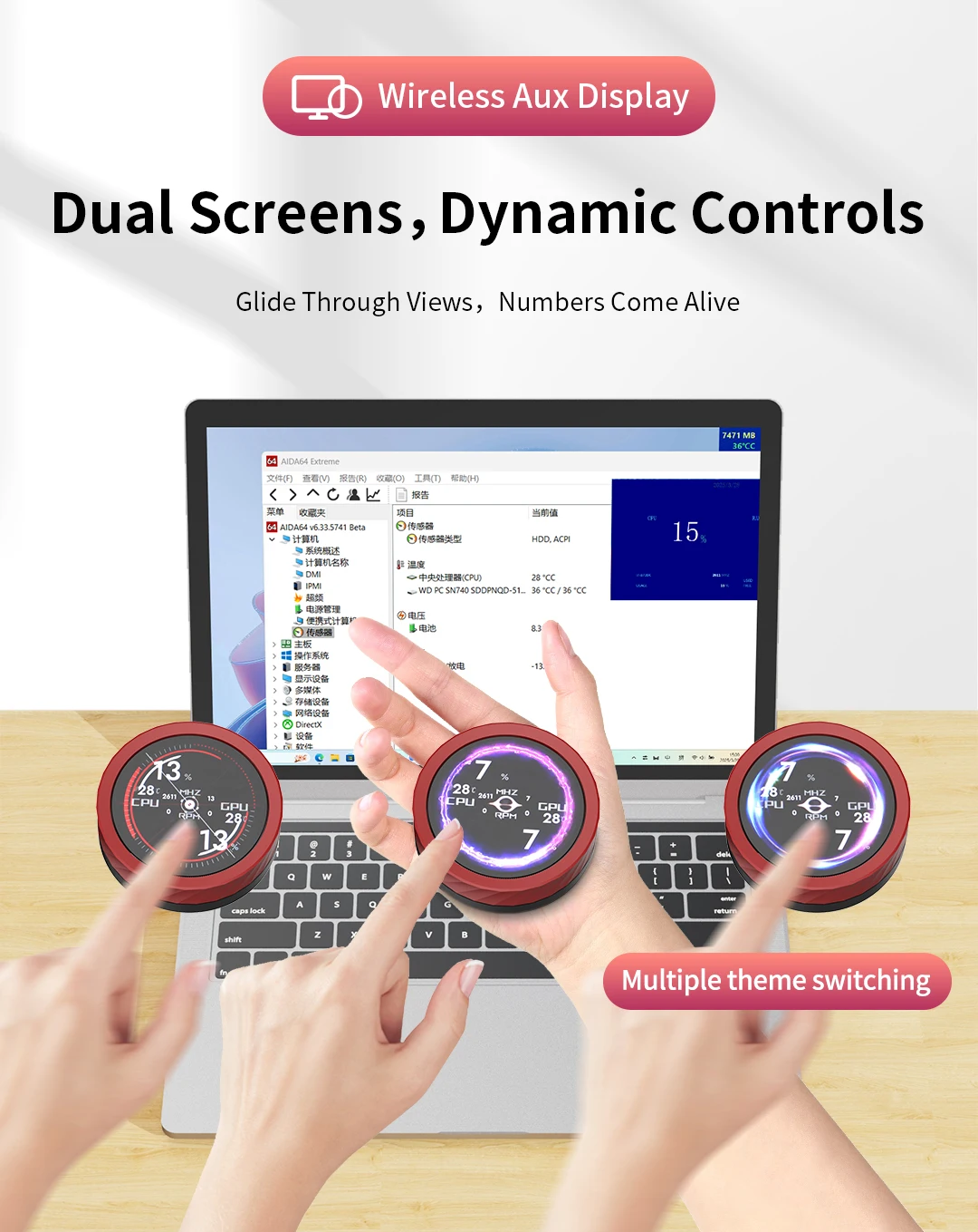 Capacitive Touch ESP32 Display System with Esp32-s3 esp32 Master Control Technology