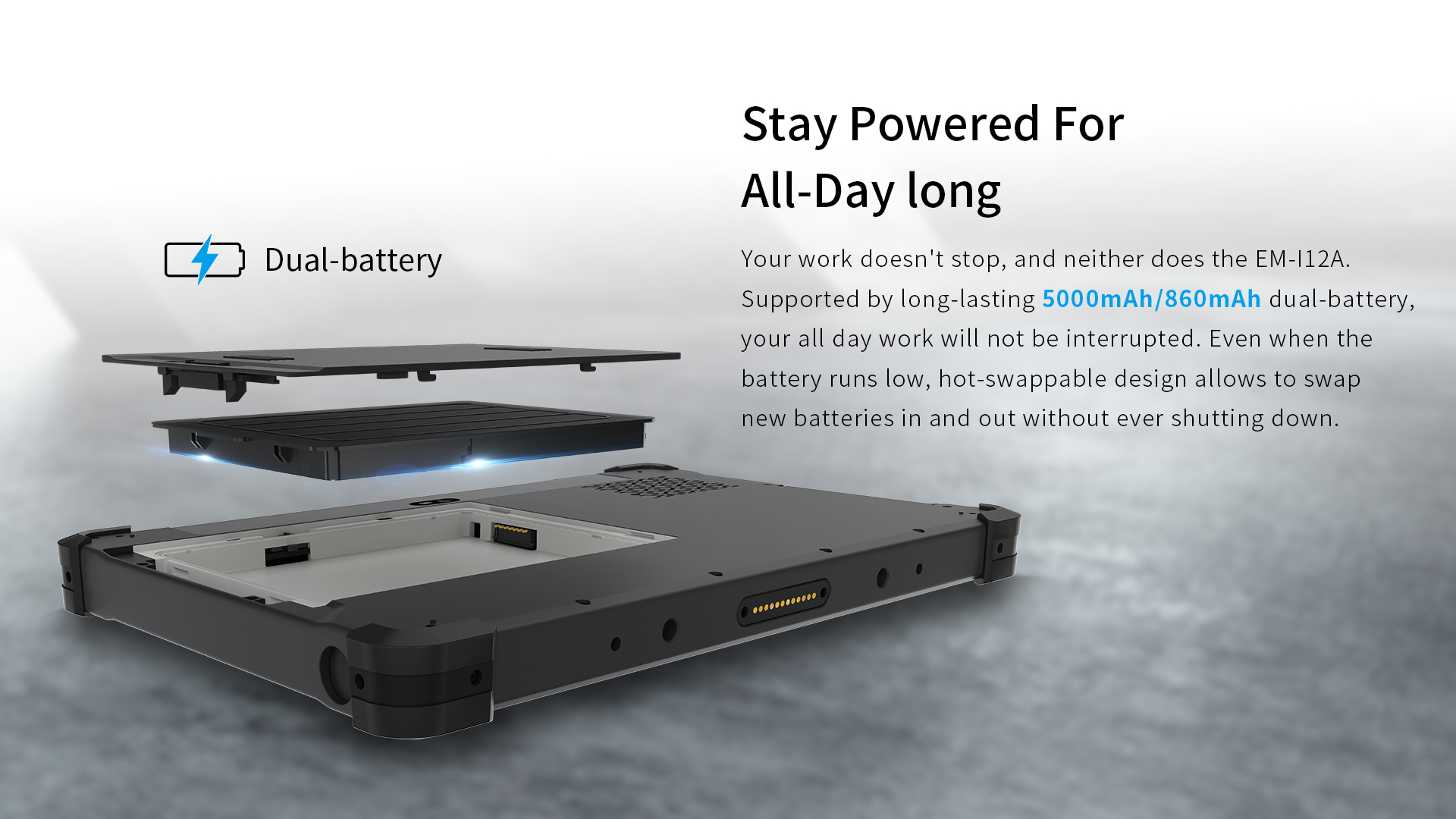 Capacitive Screen 10 inch Win 11 Rugged Tablet with Fingerprint GPS WiFi and Permanent Car Mount