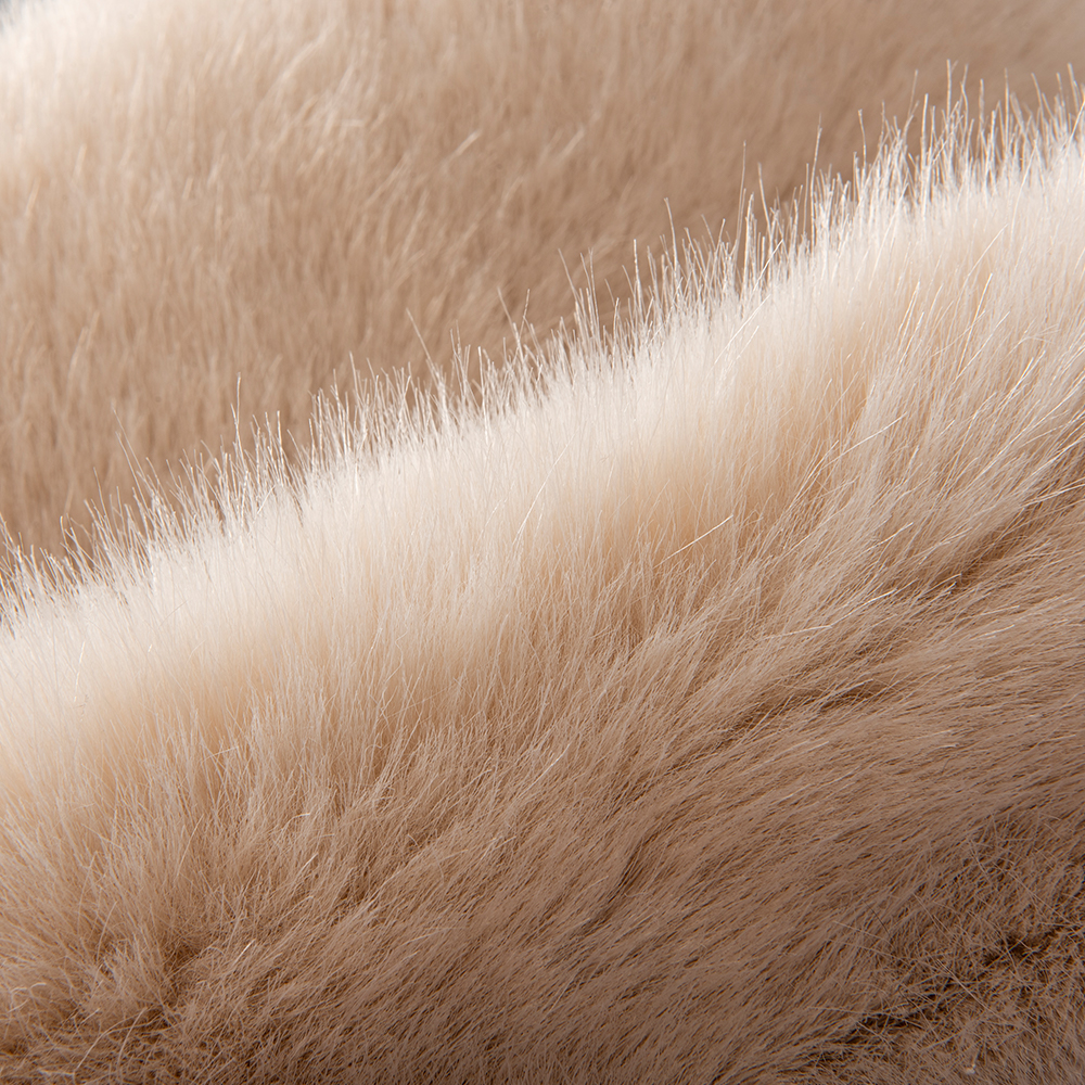 Soft and Cozy 100% Polyester Tricot Knitted Brushed Faux Fur Fabric for Ladies Coat