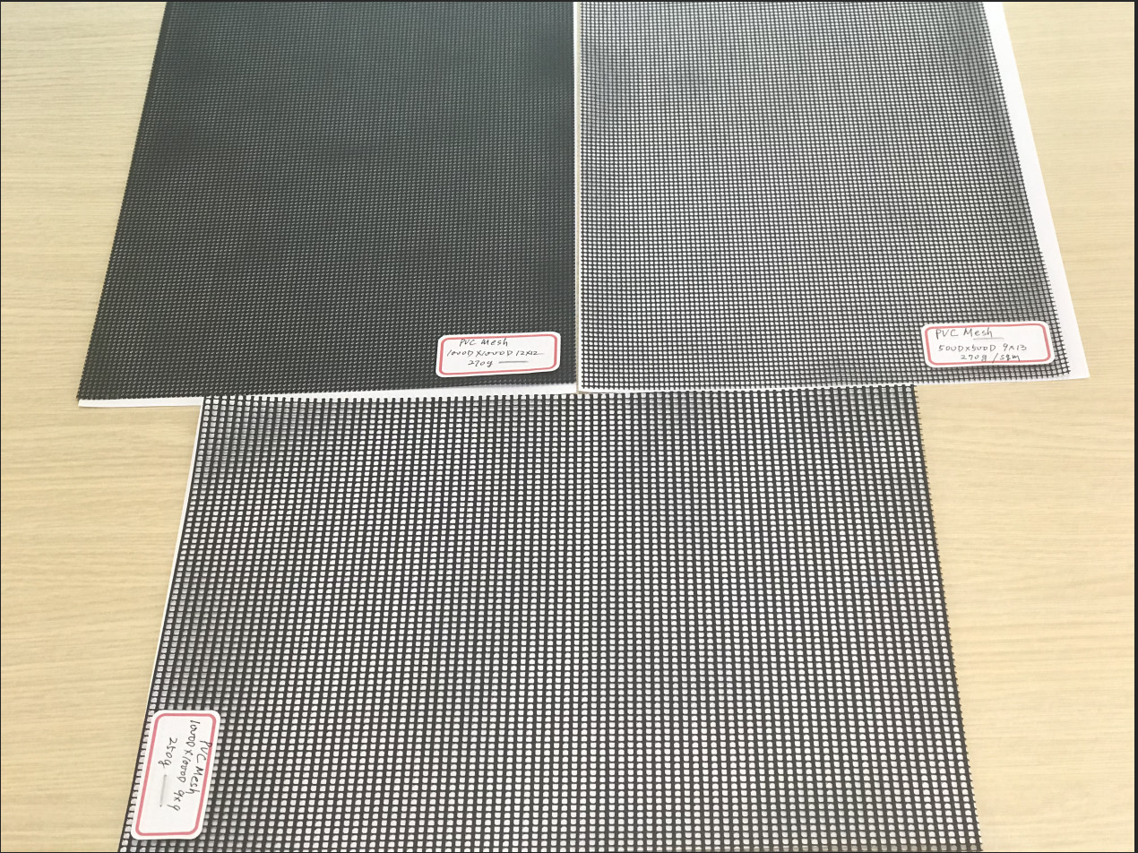Colorful M1010 PVC Coated Mesh Long Life Truck Window Cover Wind Breakers Usage Plastic Coated Mesh